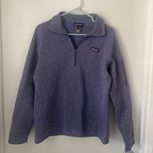 Patagonia purple quarter zip large never worn!
